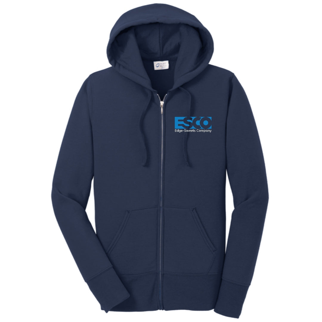 ESCO Women's Fleece Full-Zip Hooded Sweatshirt