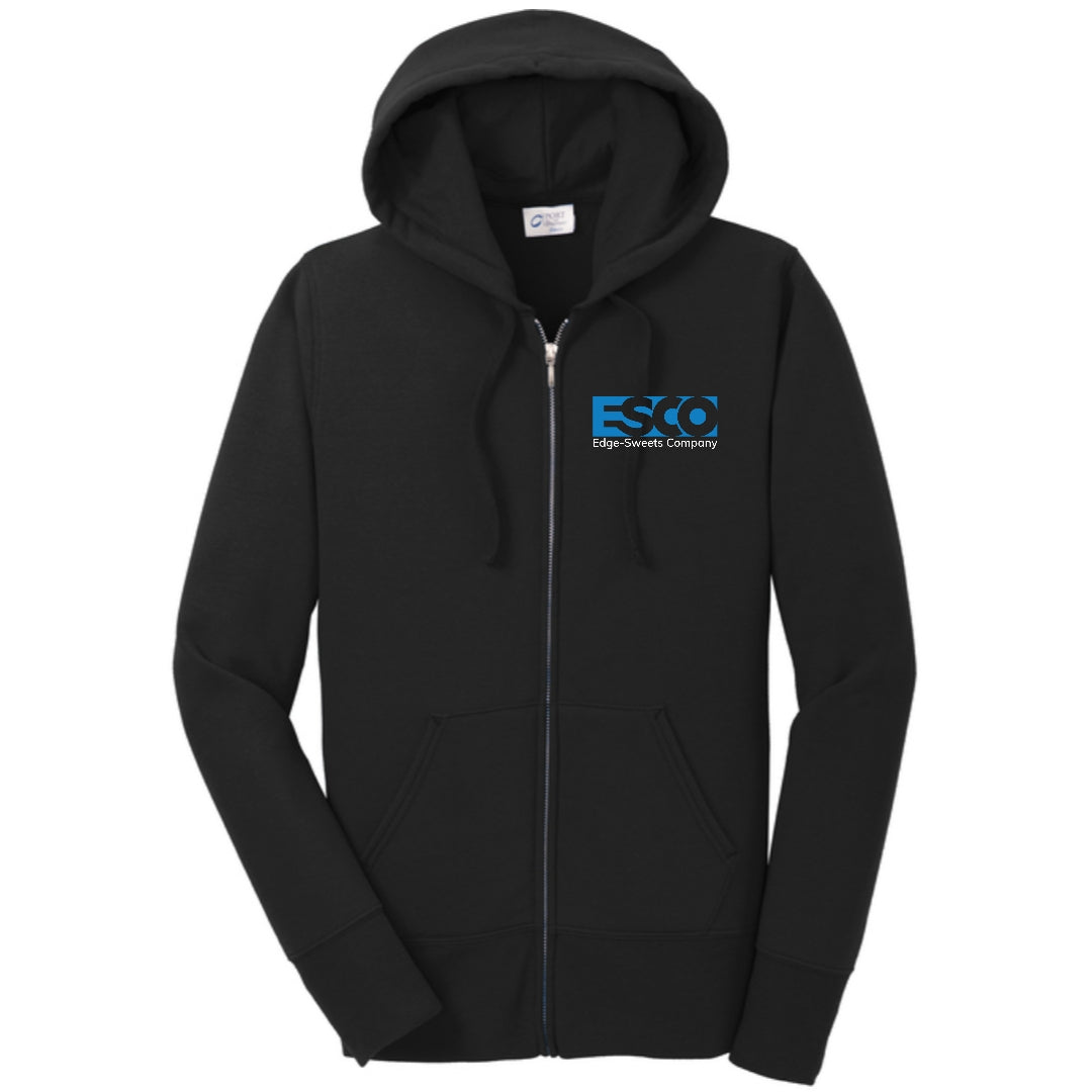 ESCO Women's Fleece Full-Zip Hooded Sweatshirt
